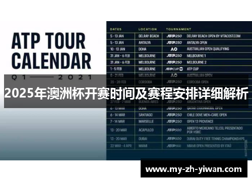 2025年澳洲杯开赛时间及赛程安排详细解析